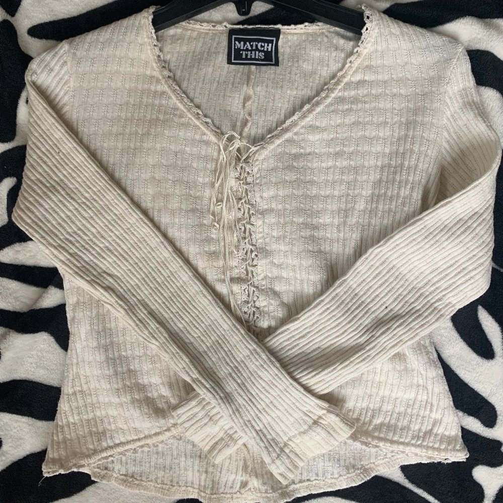 ~ 90's corset cropped blouse ~